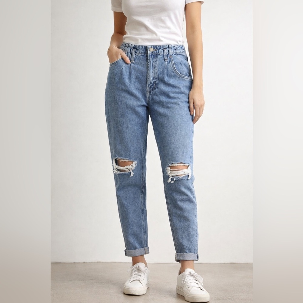 VERVET Emma Cuffed Mom Jeans